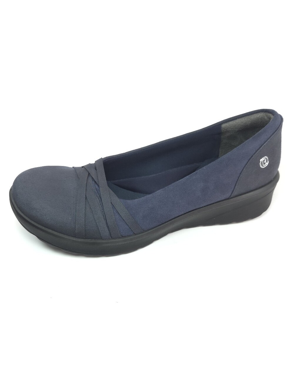 Bzees Goody Navy Stretch Slip‑On Comfort Loafer Sz 9.5